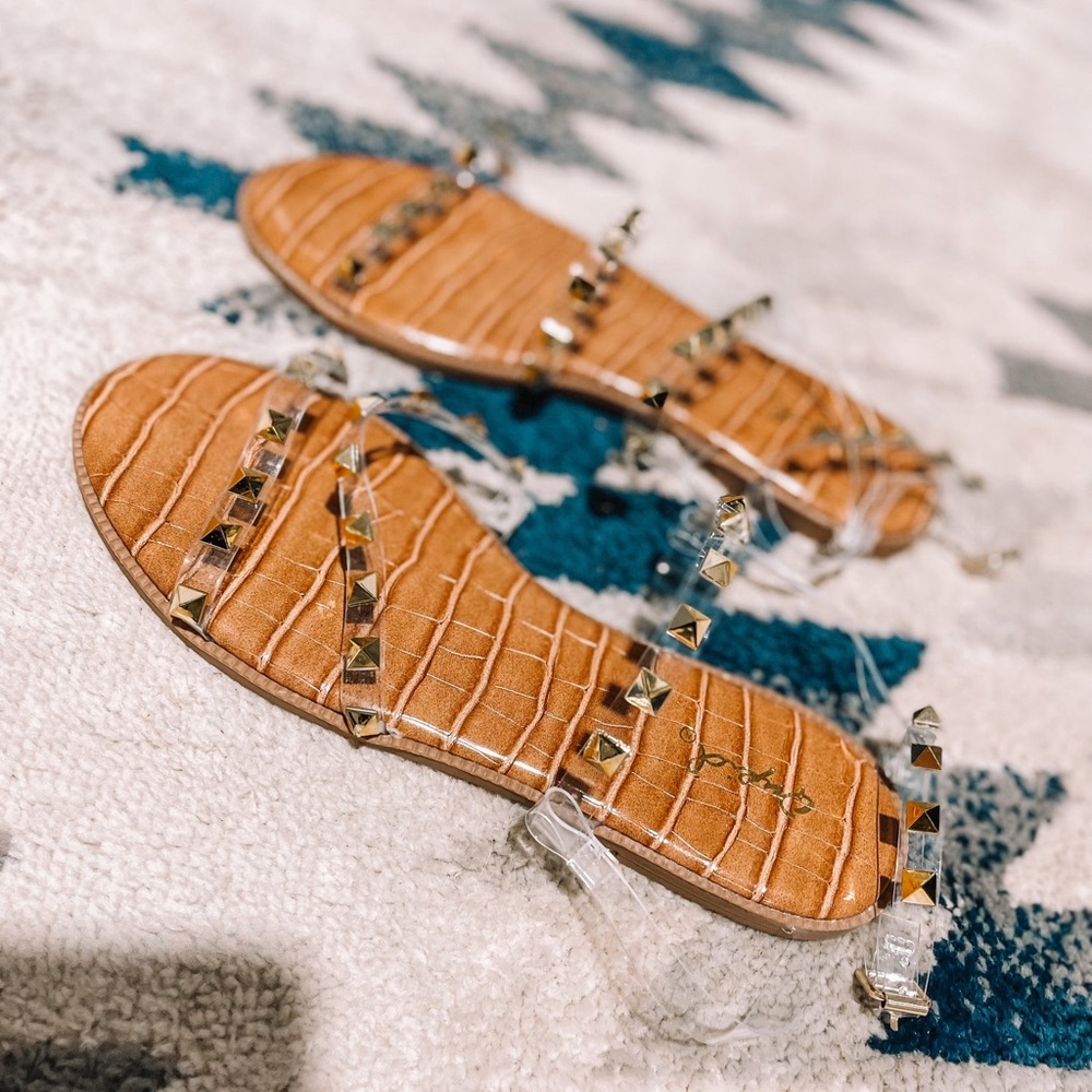 Clear Studded Sandals‼️